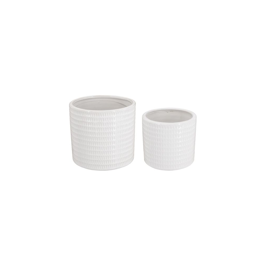 Artekko Planter Λευκά Κεραμικά Κασπώ (18x18x17)cm 2 pcs Artekko C8990
