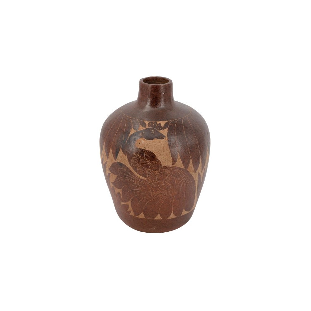 Artekko Antique Βάζο από Τερακότα σε Καφέ Αποχρώσεις (23x23x33)cm Artekko C9277