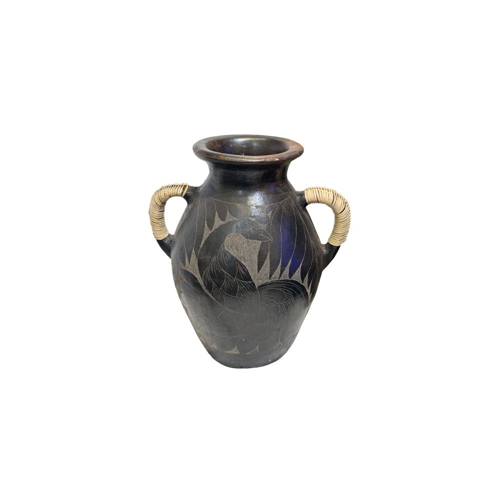 Artekko Antique Μαύρο Βάζο από Τερακότα (28x22x30)cm Artekko C9280