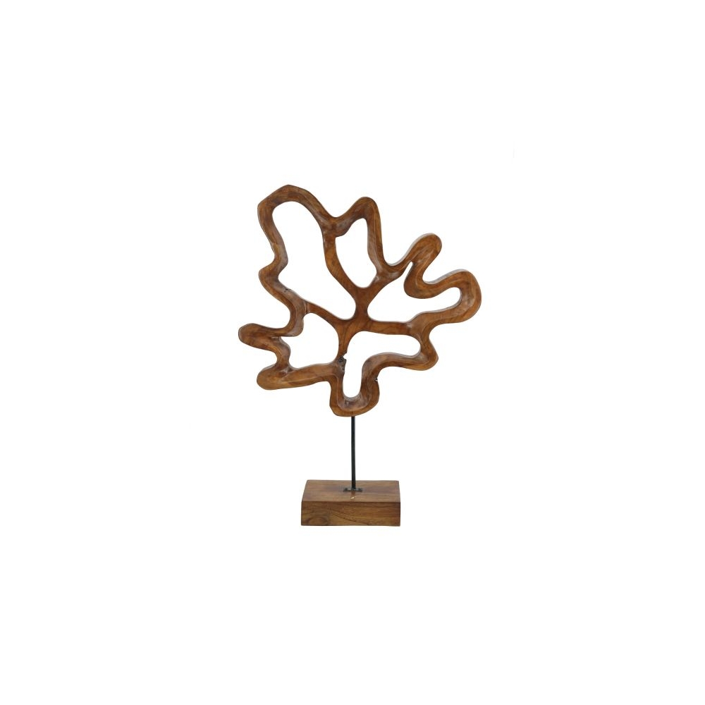 Artekko Woody Καφέ Διακοσμητικό Γλυπτό από Ξύλο Teak (55.1x15x80)cm Artekko D4729