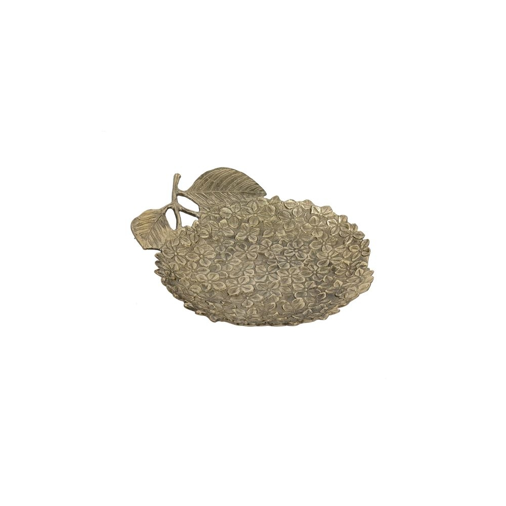Artekko Branch Χρυσή Μεταλλική Πιατέλα (39.4x33x5.1)cm Artekko D5577