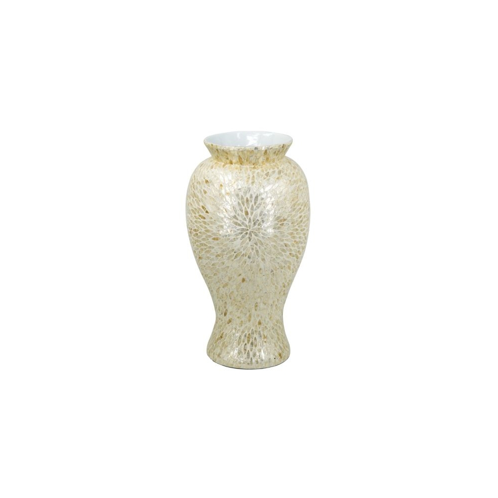 Artekko Ivory Εκρού Βάζο από Μπαμπού και Capiz (34x34x61)cm Artekko D5594