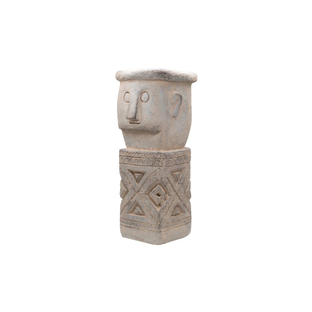 Artekko Totem Διακοσμητικό Γκρι Κασπώ από Μαγνήσιο (20x19x50)cm Artekko D77586-DS