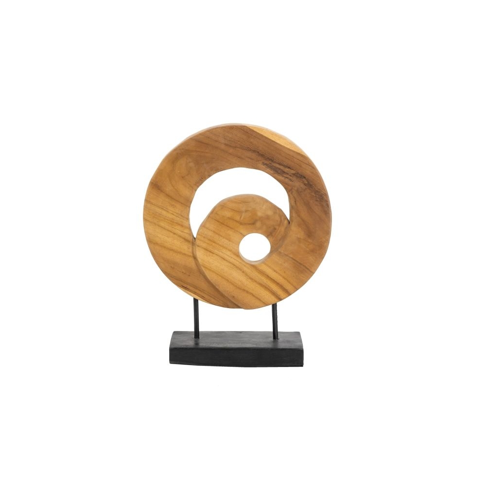 Artekko Woody Καφέ Διακοσμητικό Γλυπτό από Ξύλο Teak (35x12x45)cm Artekko D8517