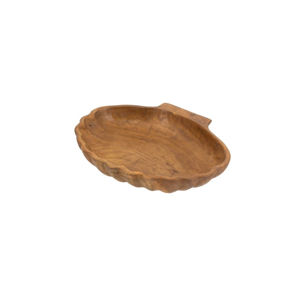 Artekko Woody Καφέ Διακοσμητική Πιατέλα από Ξύλο Teak (30x25x3)cm Artekko D8519