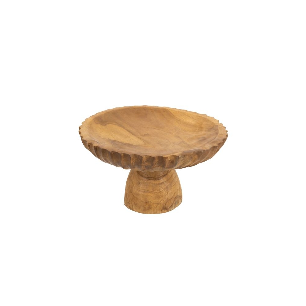 Artekko Woody Καφέ Διακοσμητική Πιατέλα από Ξύλο Teak (30x30x14)cm Artekko D8524