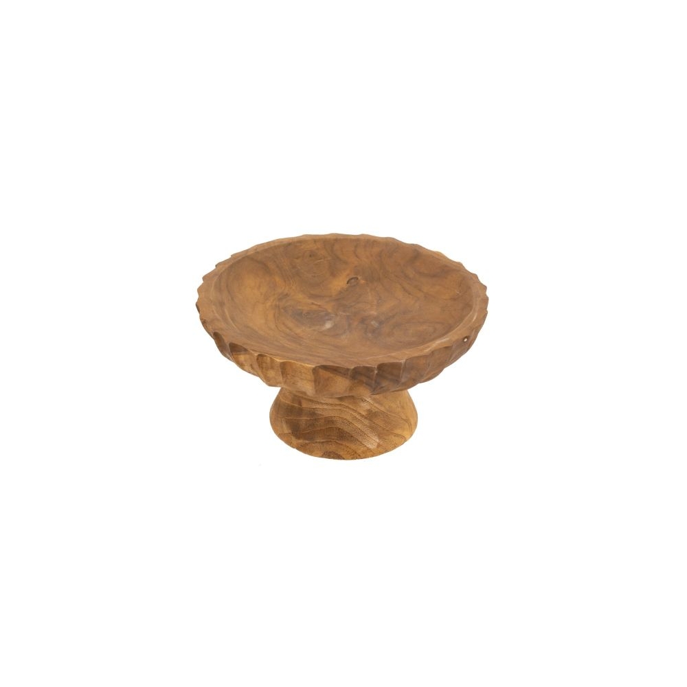 Artekko Woody Καφέ Διακοσμητική Πιατέλα από Ξύλο Teak (20x20x10)cm Artekko D8525
