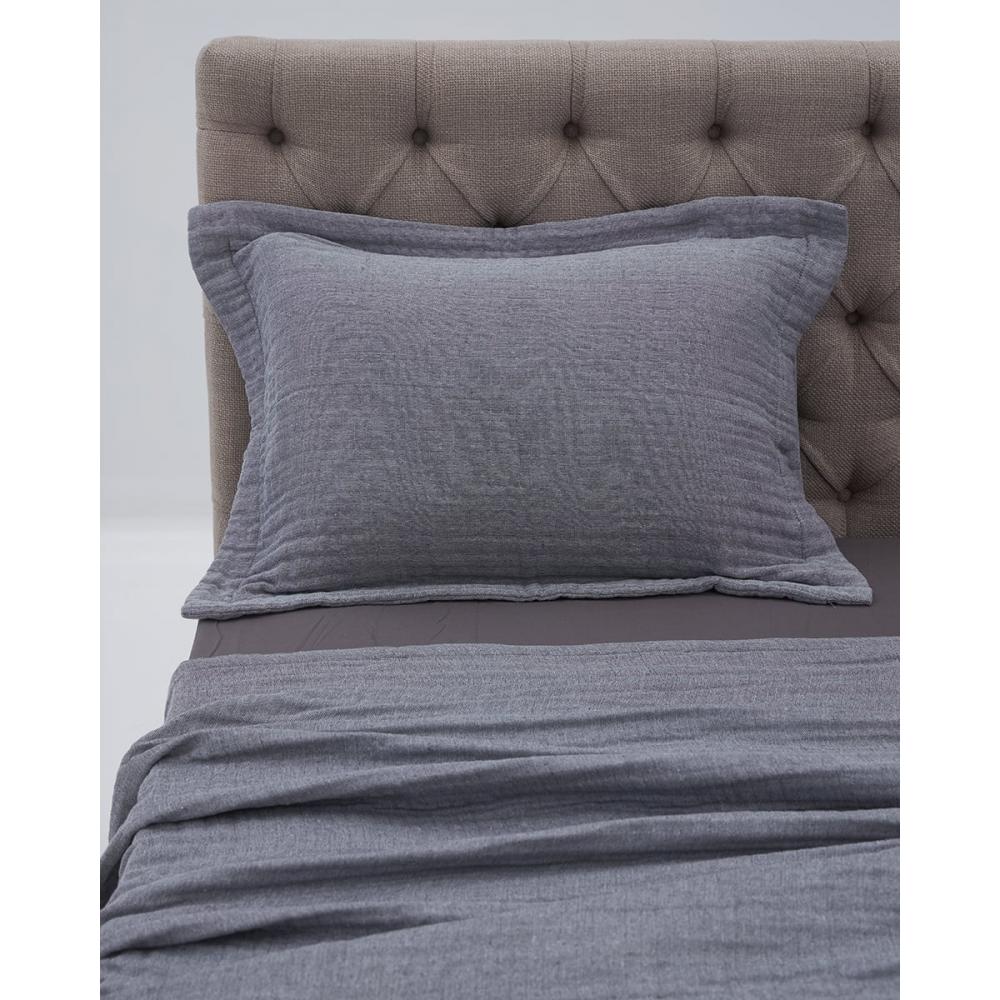 Βαμβακερή Oxford Μαξιλαροθήκη Dalita 45x45 5cm Ανθρακί Pennie 212546-15