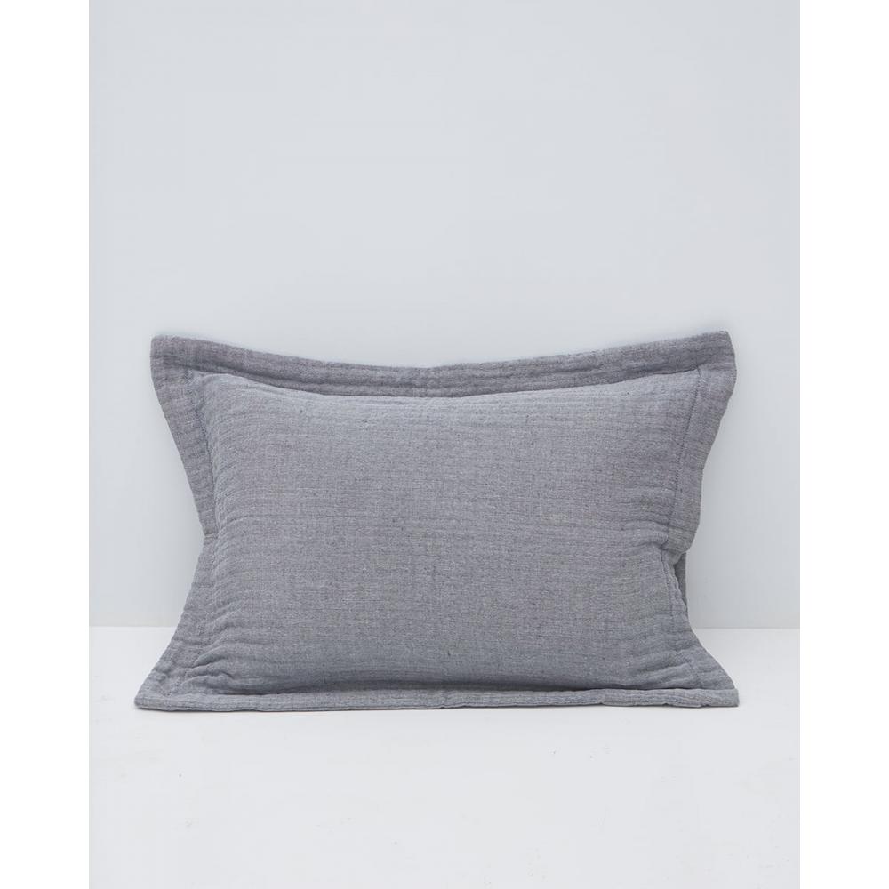 Βαμβακερή Oxford Μαξιλαροθήκη Dalita 45x45 5cm Ανθρακί Pennie 212546-15