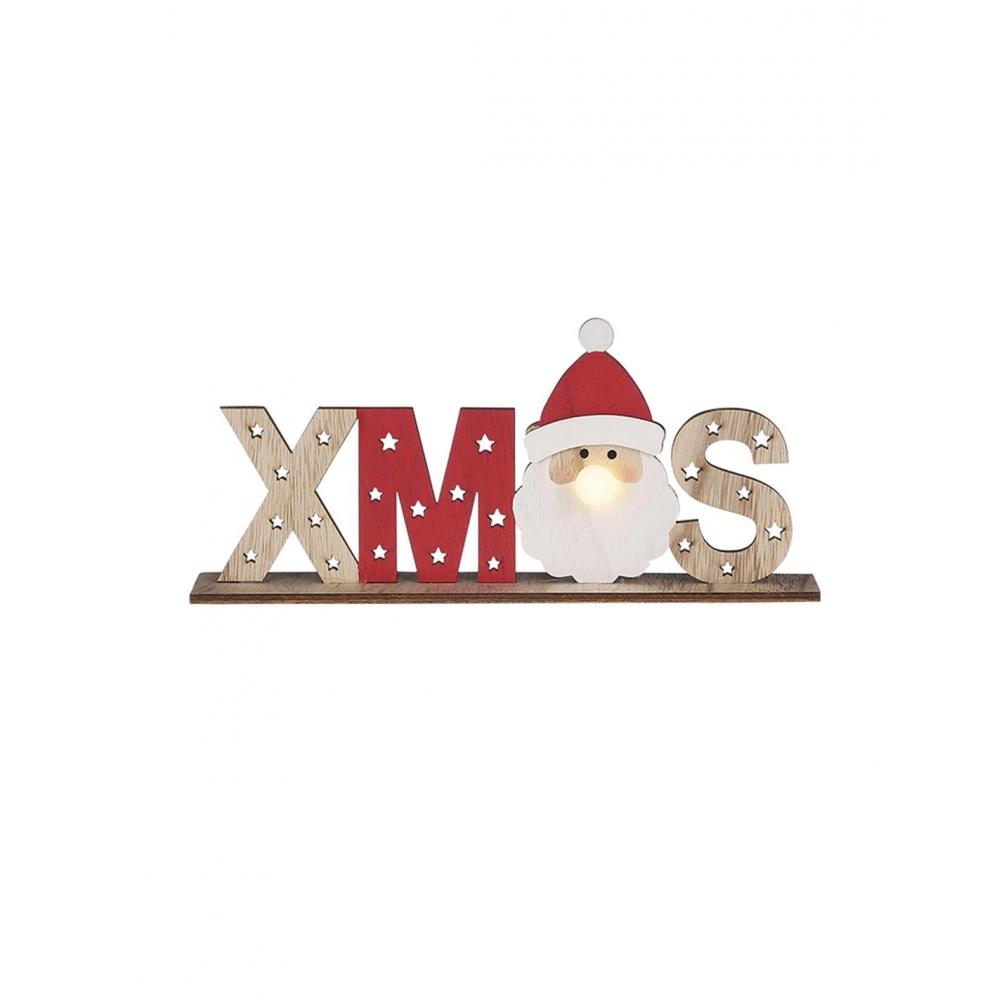 Διακοσμ.ξύλινο XMAS με LED 28X11X5 Plastona 02.1101656