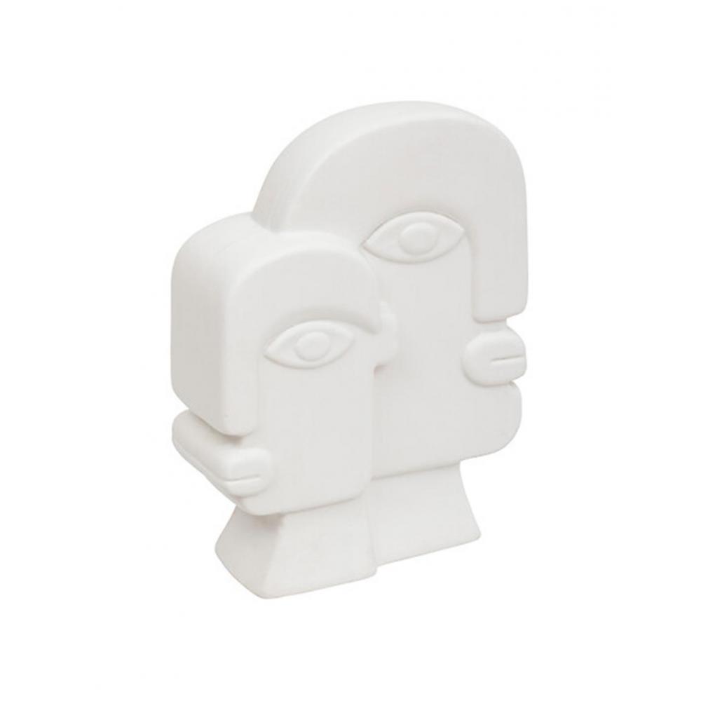 Διακοσμητικό ανθρωπ.κεφάλια λευκά 18,5x7x26cm Plastona 07.200809