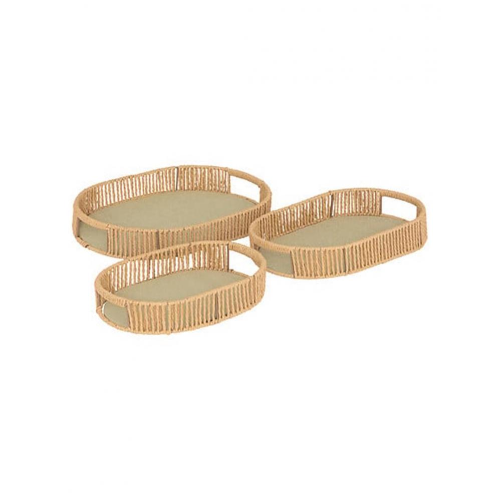 Δίσκοι σετ 3/τεχνητή Raffia 39 x 28 x 5,7 cm Plastona 07.206249