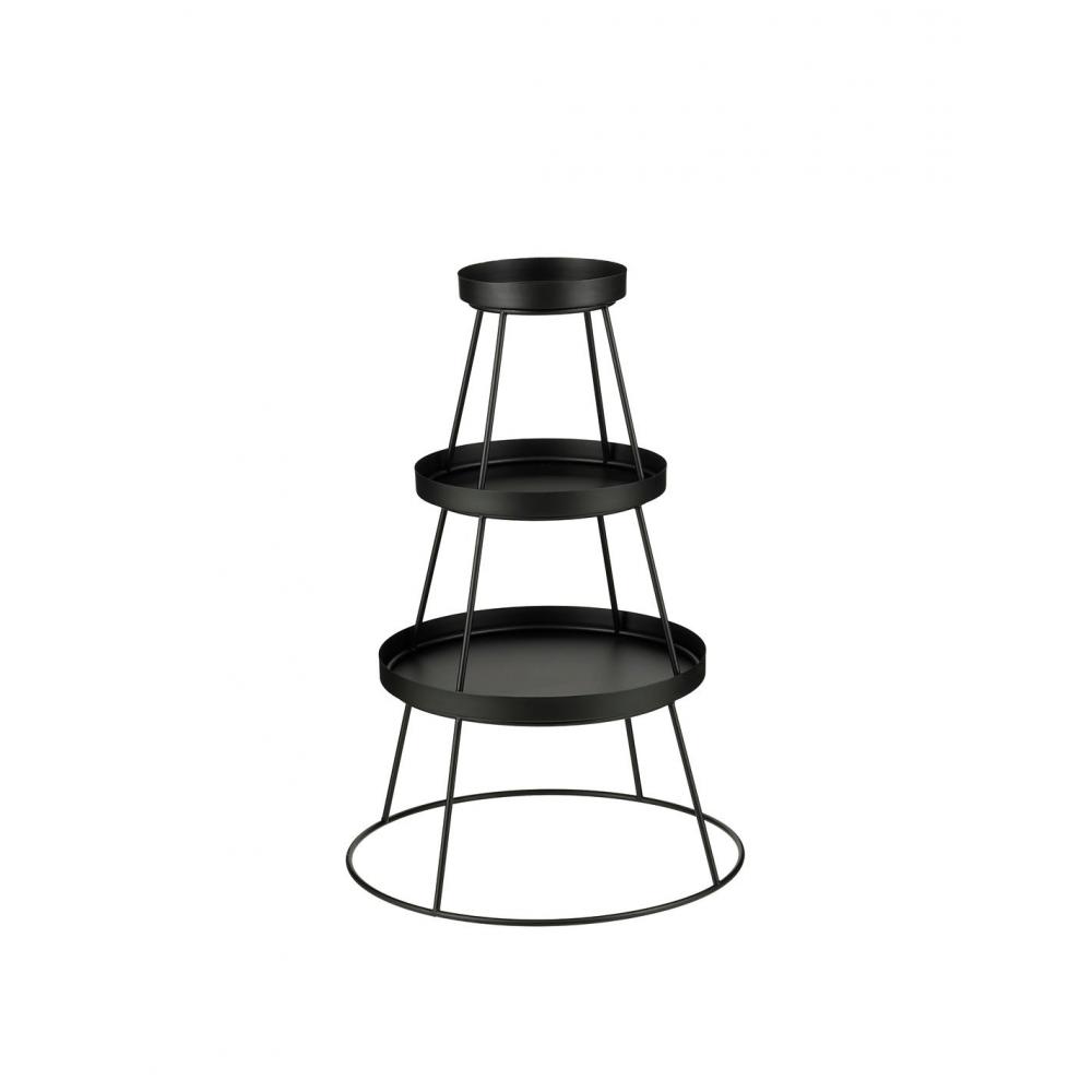Δίσκος 3οροφος μεταλλικός μαύρος 40x74,5cm Plastona 02.1184780