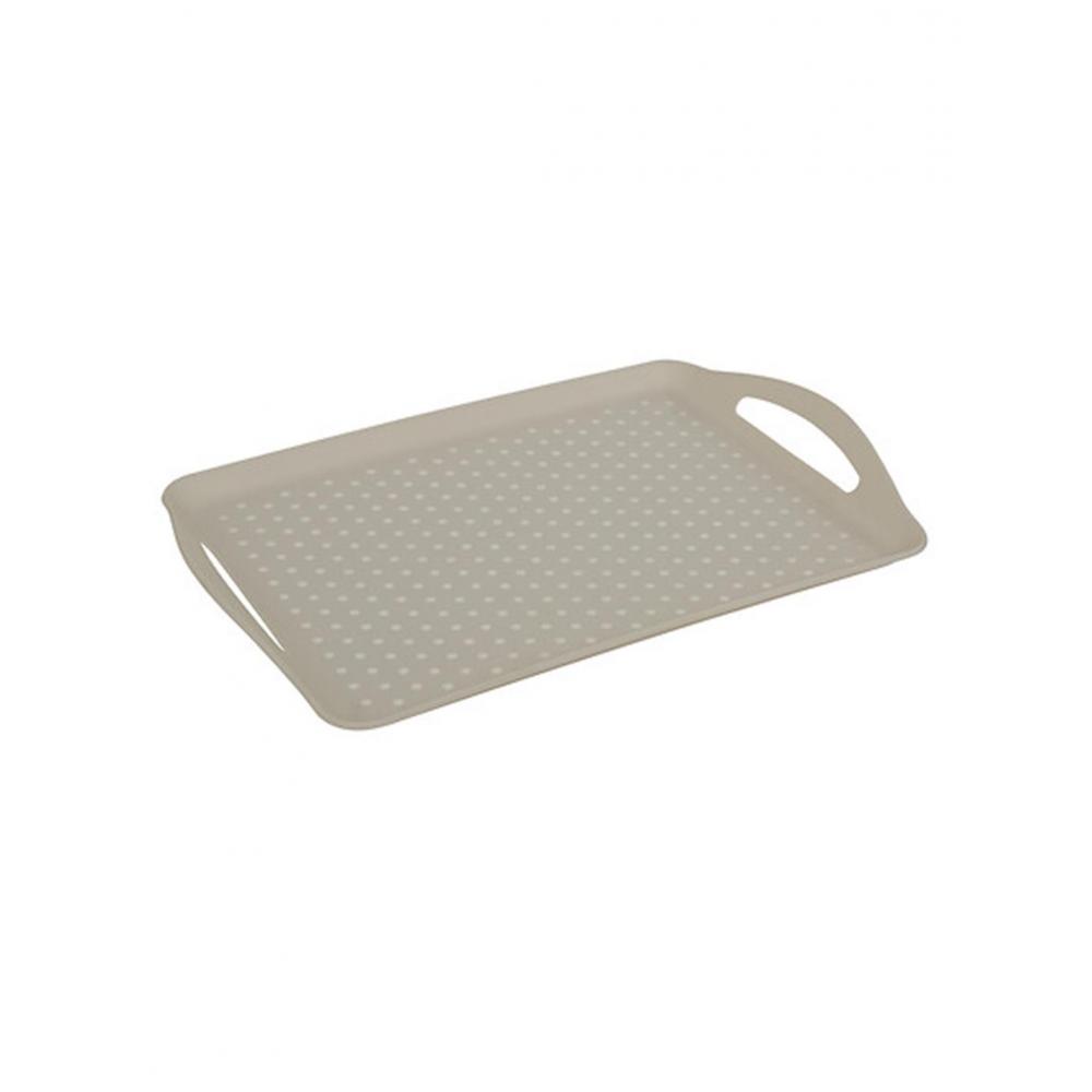 Δίσκος κουζίνας PP αντιολ/κος μπεζ 45x32cm Plastona 07.190315