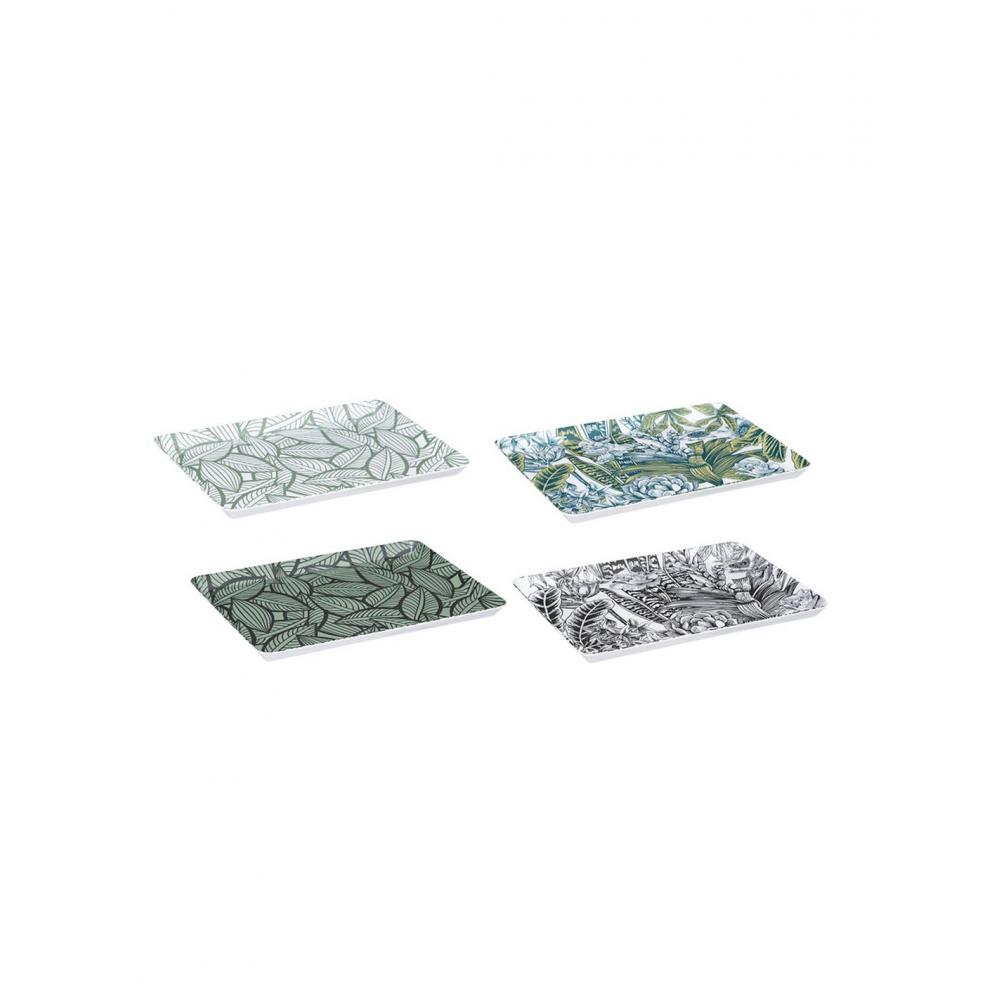 Δίσκος μελαμίνη φύλλα/4σχέδια 45x30cm Plastona 07.189987