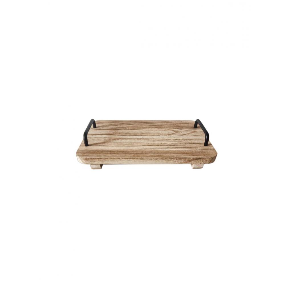 Δίσκος σερβ. Paulownia/μεταλ.χερούλια 40Χ20Χ3.5cm Plastona 00.07.75532