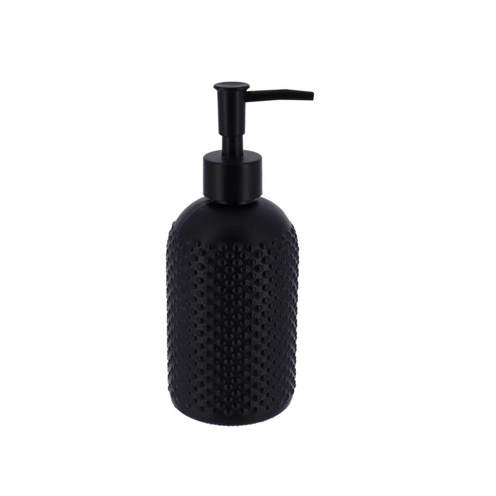 Dispenser γυαλ.μαύρο dots 410ml/Φ7 H 19 cm Plastona 06.62146103