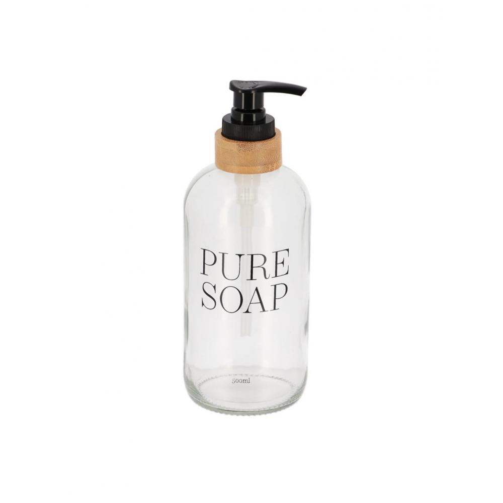 Dispenser γυαλ.PURE SOAP 500ml/ 7,5x21 cm Plastona 06.62127101