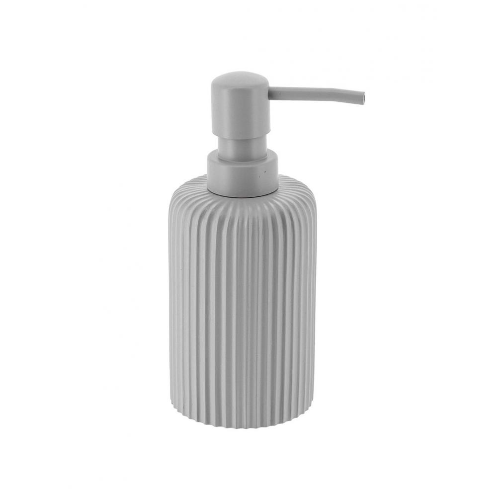 Dispenser μπάνιου polyresin ριγέ cement γκρι 230ml/7x17cm Plastona 06.62103183