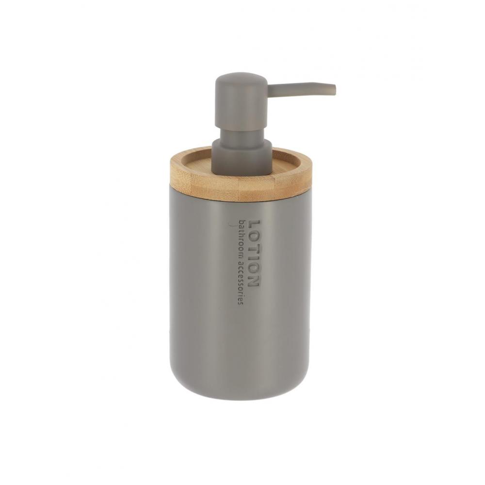 Dispenser polyresin γκρι  με bamboo Plastona 06.62101260