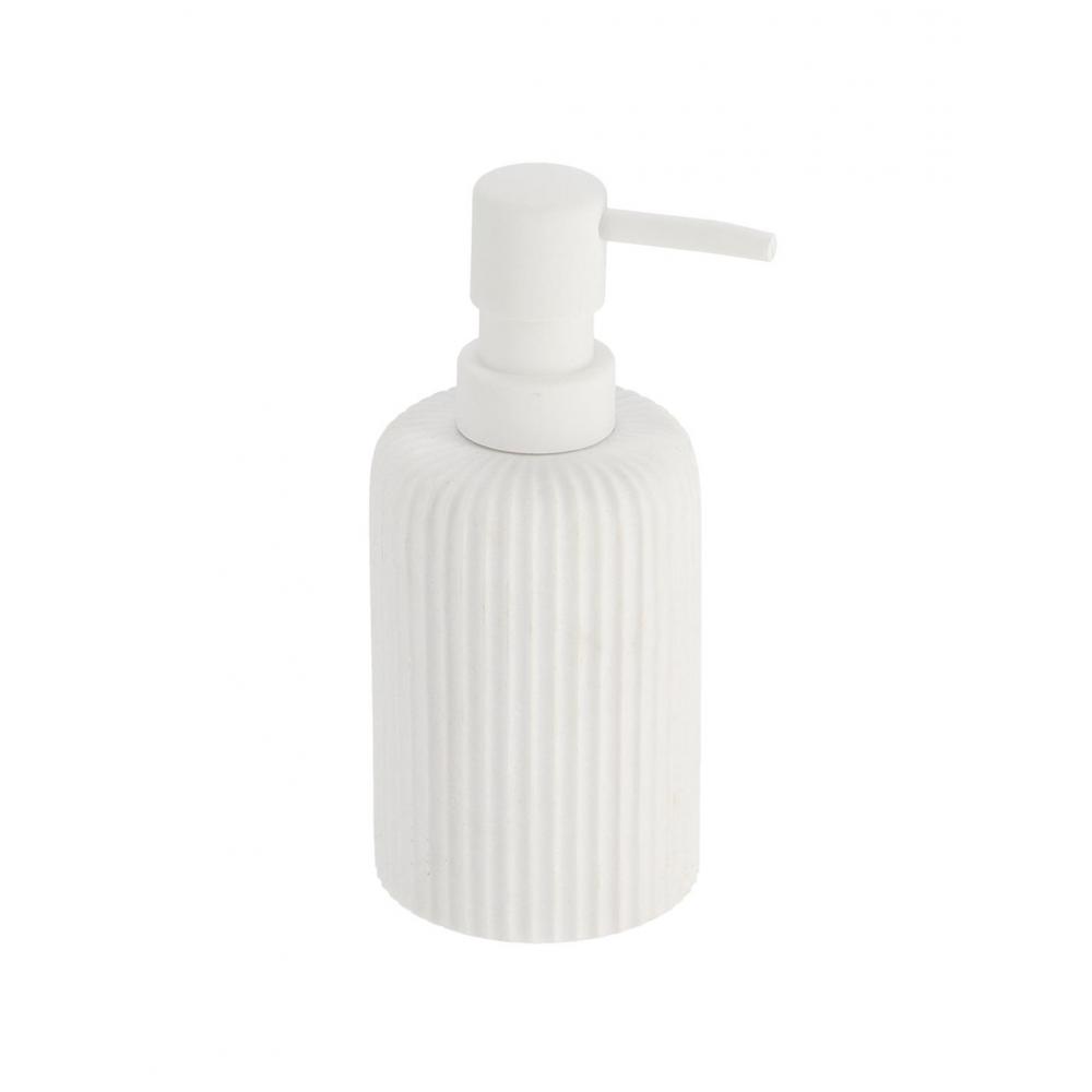 Dispenser polyresin λευκό ριγέ 230ml/7x17cm Plastona 06.62103100