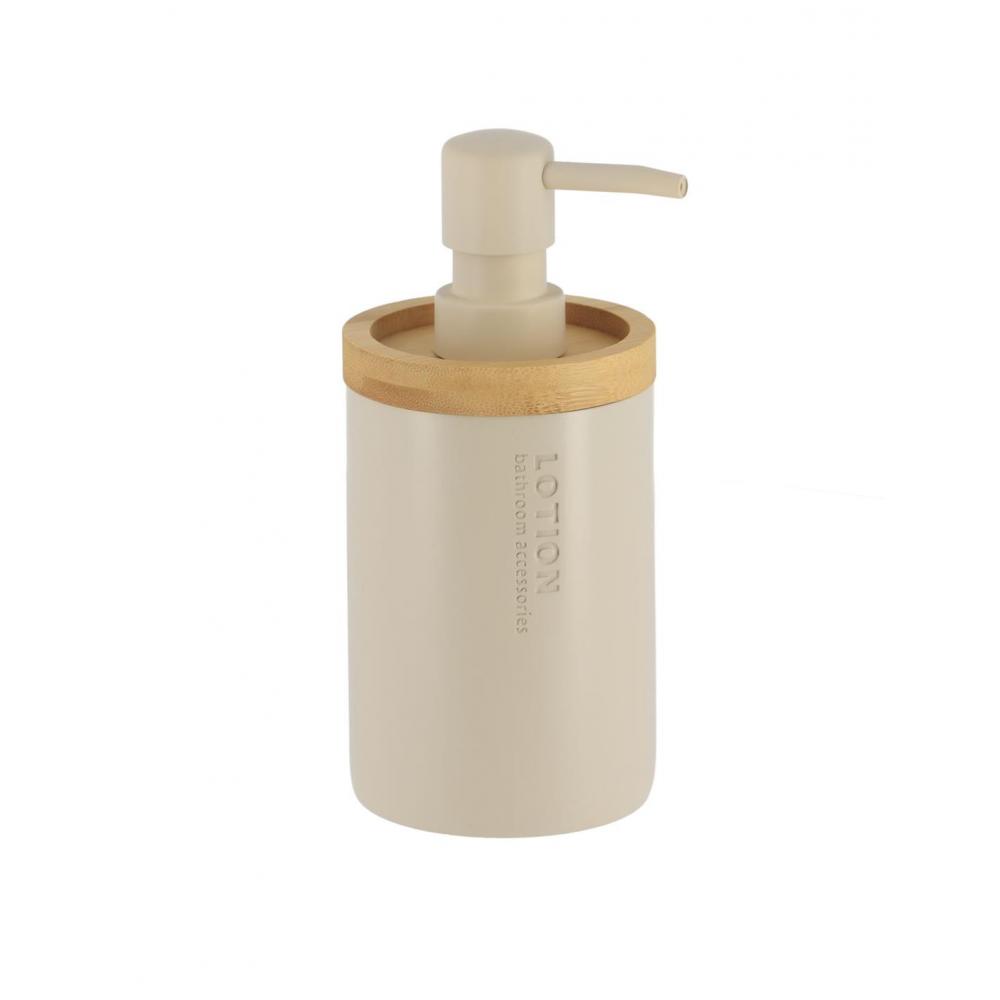 Dispenser polyresin μπεζ με bamboo Plastona 06.62101161