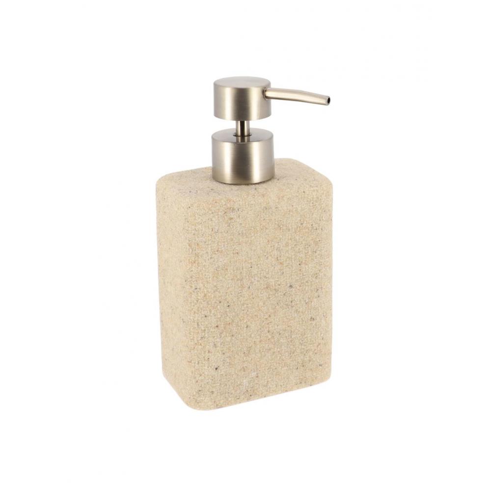 Dispenser polyresin παραλ/μο sand μπεζ 360ml/8,8x6x17cm Plastona 06.62141104