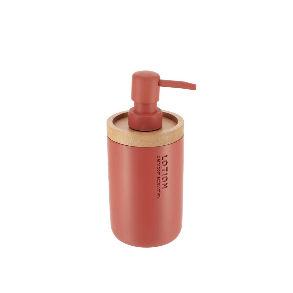 Dispenser polyresin terracotta με bamboo 7,5x17,5 cm Plastona 06.62101125