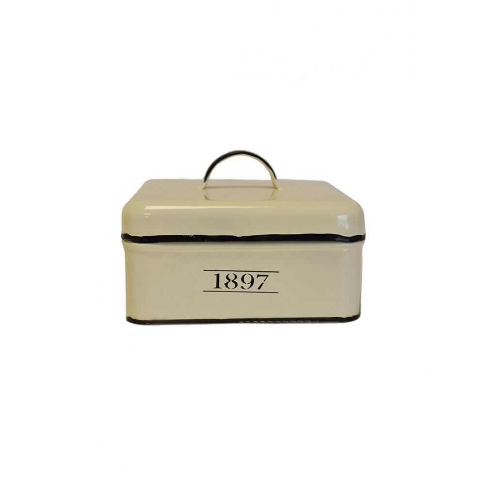 Δοχείο με καπάκι εκρού 1897 19Χ19Χ9.5 Plastona 00.03.3915