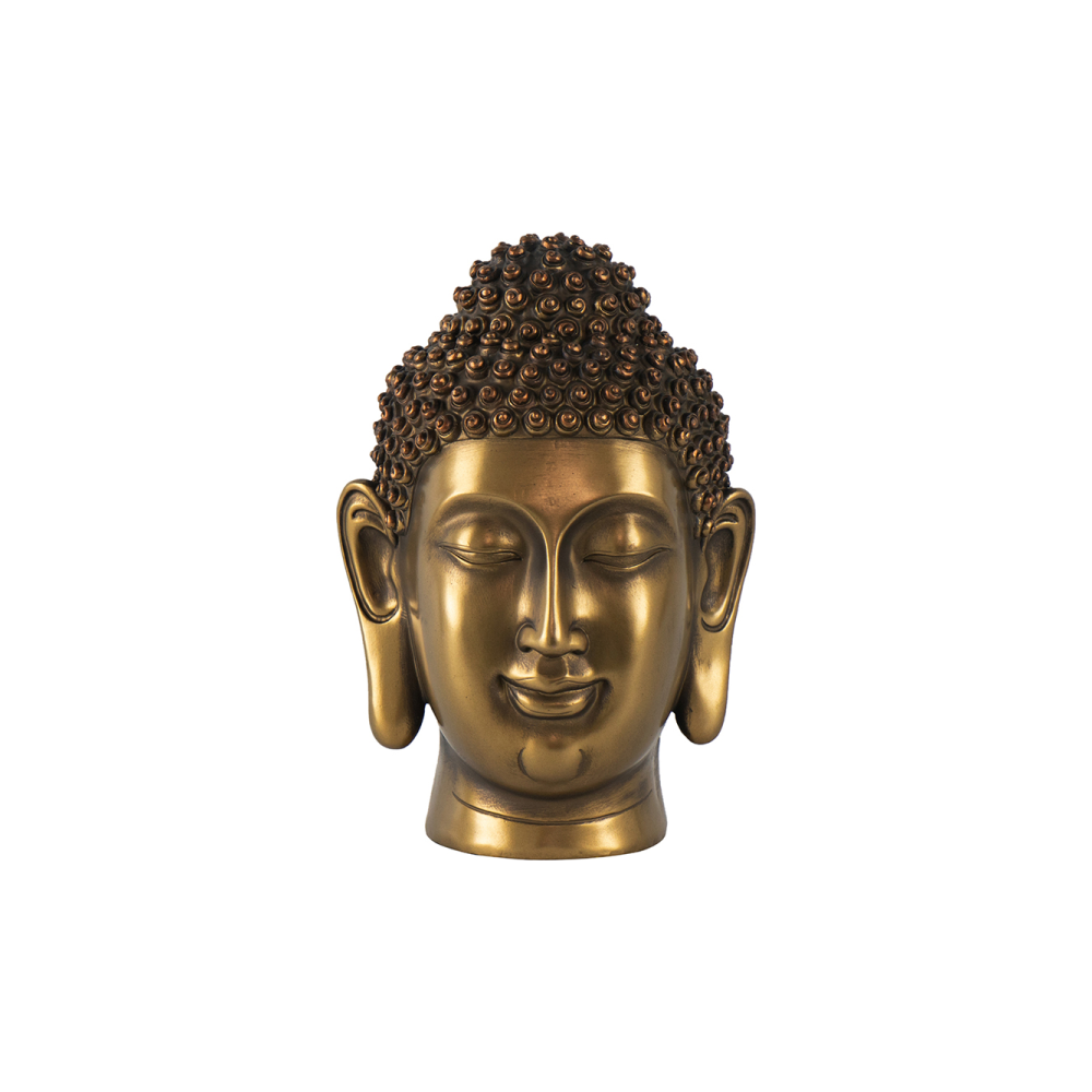 Artekko Buddha Προτομή Βούδα Ρητίνης Χρυσό (16.5x15.5x26)cm Artekko EL78977