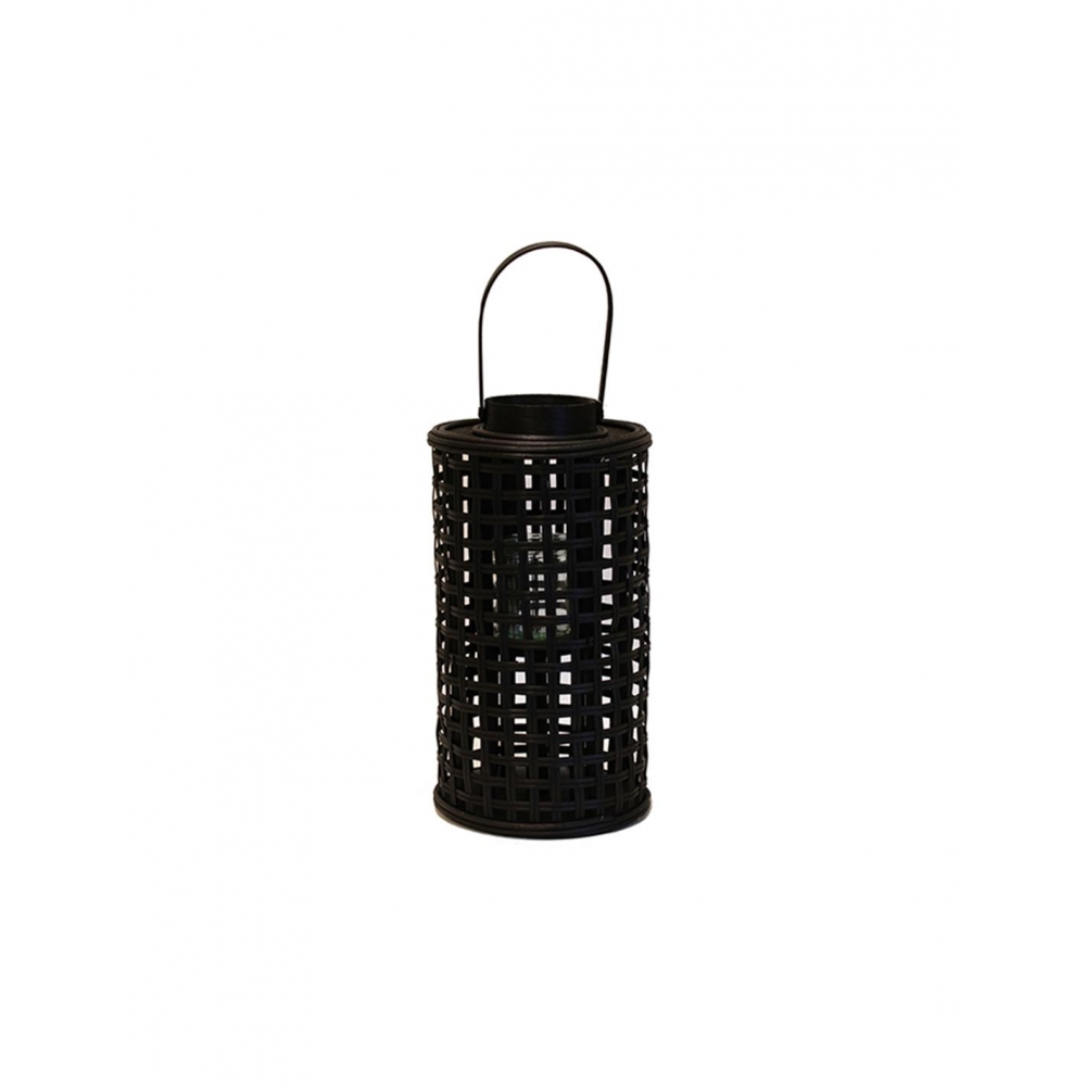 Φανάρι bamboo ψάθα μαύρο  Φ18Χ33,5 Plastona 00.06.61124