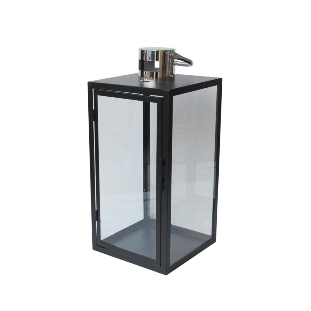 Φανάρι μαύρο μεταλλικό 21X21X46 cm Plastona 00.07.77008