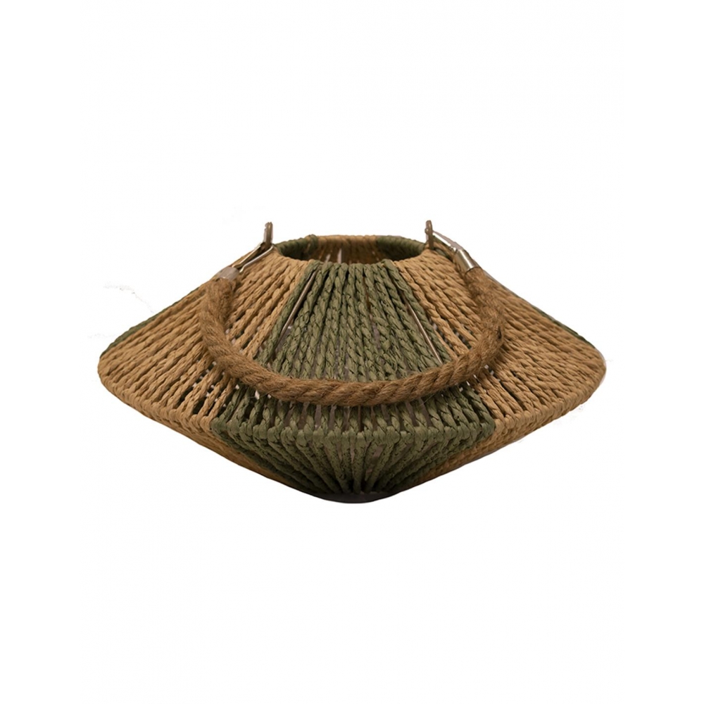 Φανάρι paper rope φυσικό με λαδί Φ30Χ14 Plastona 00.06.61115