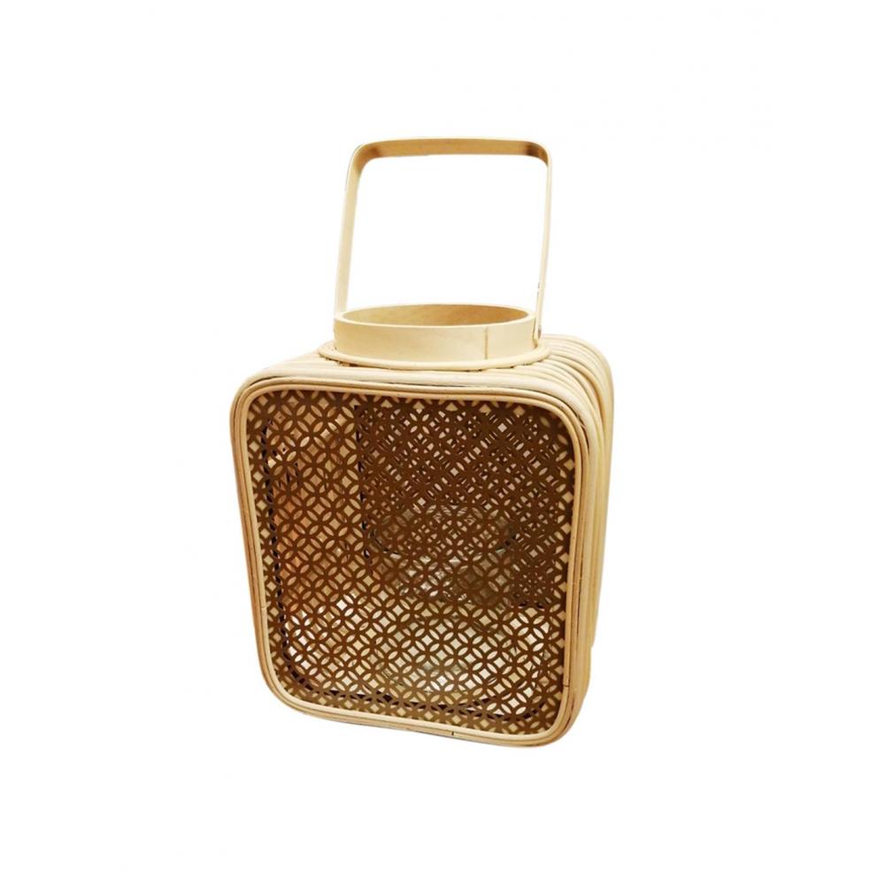 Φανάρι rattan με ψάθα 24X19X28 Plastona 00.06.61467