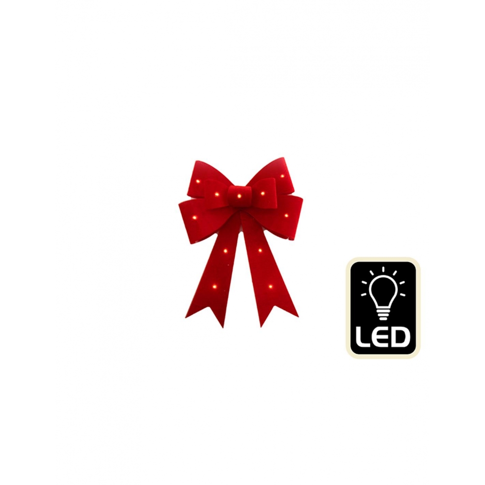 Φιόγκος κόκκινος με LED 30Χ40 Plastona 014.XMR1443