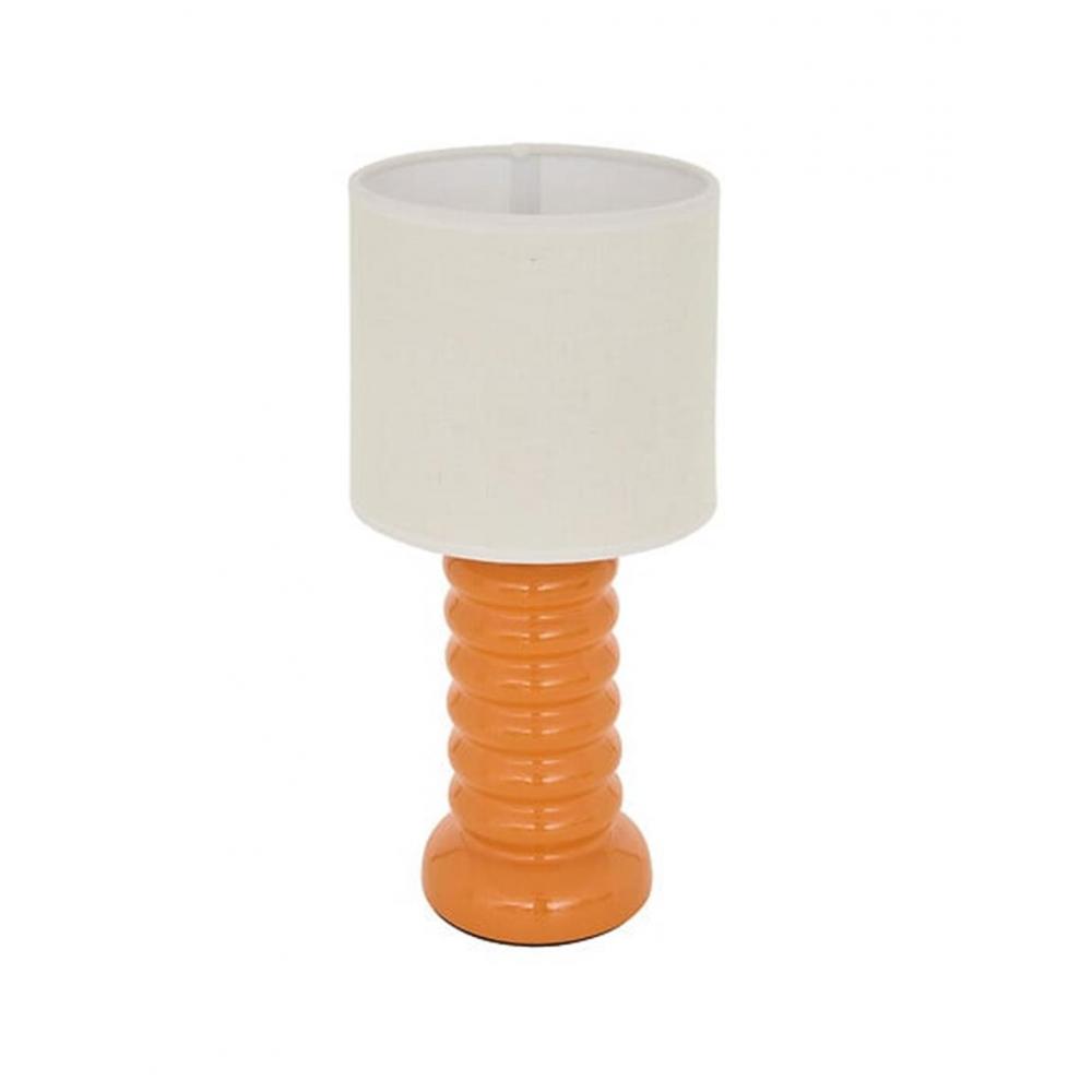Φωτιστικό επιτραπέζιο πορτοκαλί stoneware Φ15Η33,5cm Plastona 07.210364B