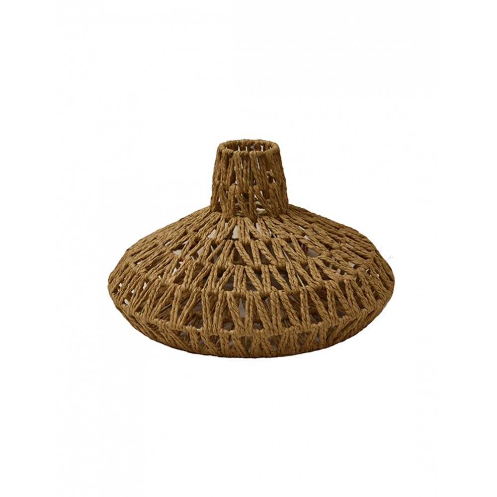 Φωτιστικό καπέλο οροφής τεχνητή raffia καφέ χρώμα  35,5Χ20 Plastona 00.06.69512