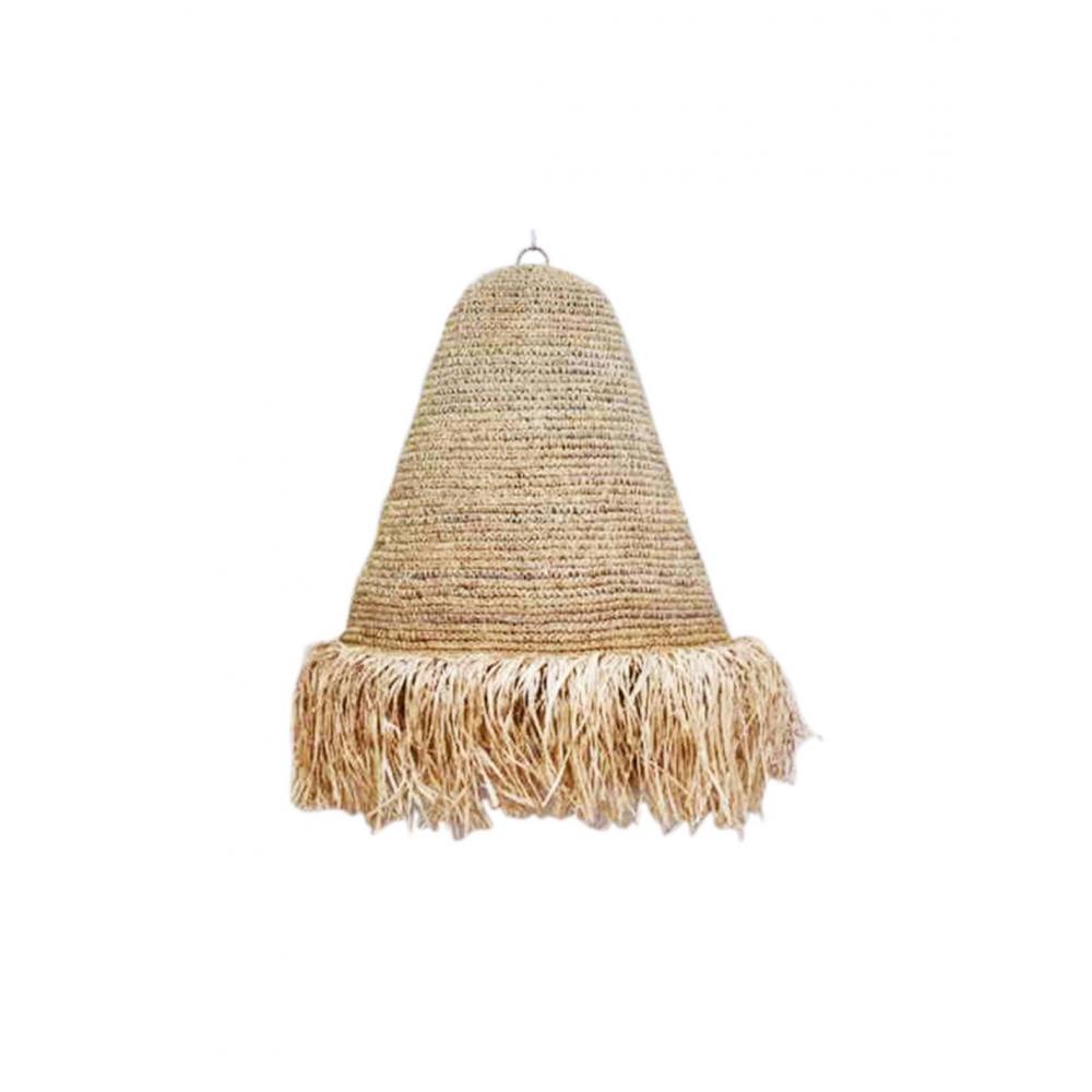 Φωτιστικό οροφής AFRICA corn husk με κρόσια raffia 50Χ50 Plastona 024.305561