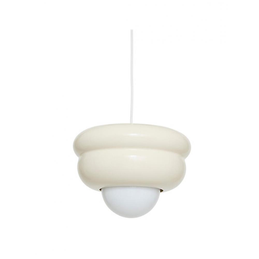 Φωτιστικό οροφής γυάλινο cream Φ28 cm Plastona 07.213720