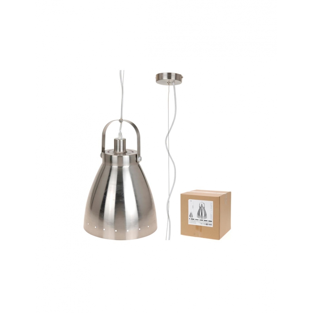 Φωτιστικό οροφής inox Φ26Χ40εκ. Plastona 06.DV3100160