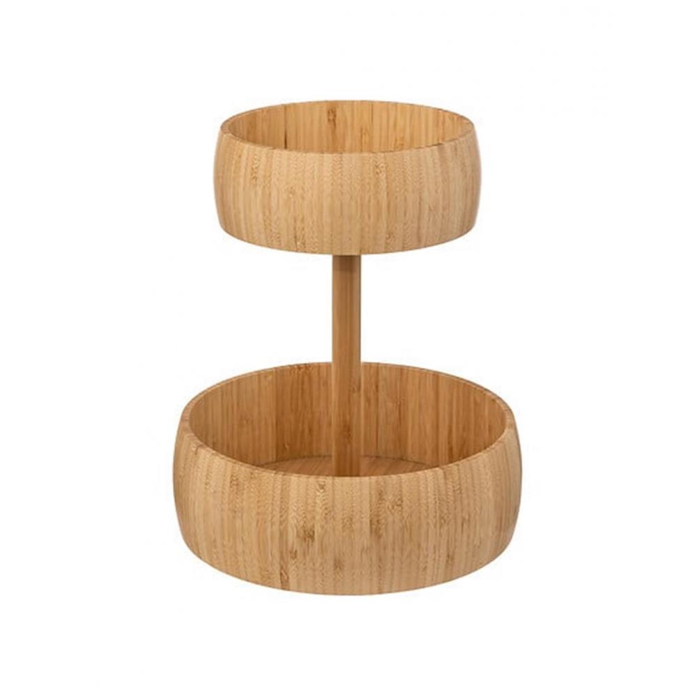 Φρουτιέρα bamboo διπλή Φ30Η35,5cm Plastona 07.189706