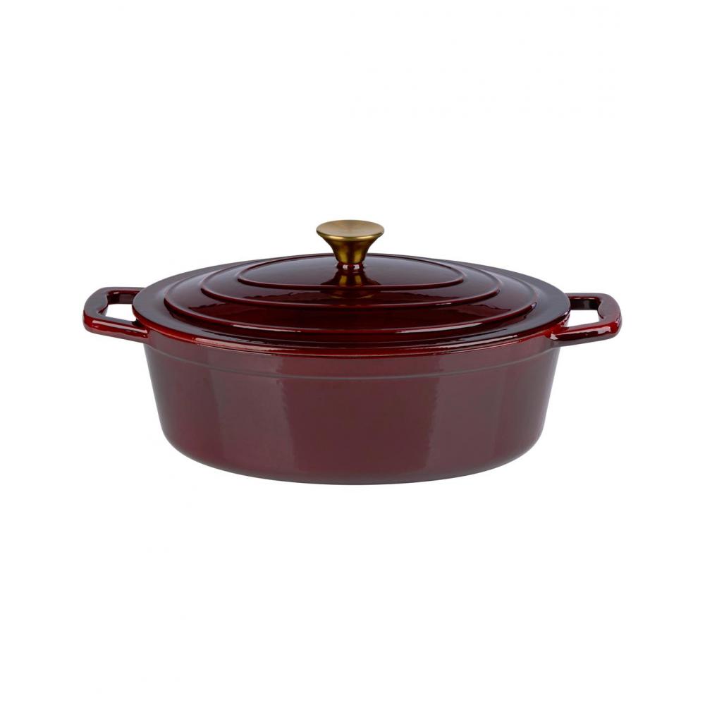 Γάστρα μαντέμι οβάλ μπορντώ 5lt/33x25x11cm Plastona 03.35609