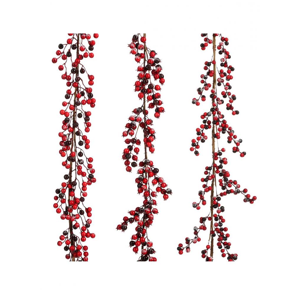 Γιρλάντα berries κόκκινο/3σχ. Η180cm Plastona 02.1139597