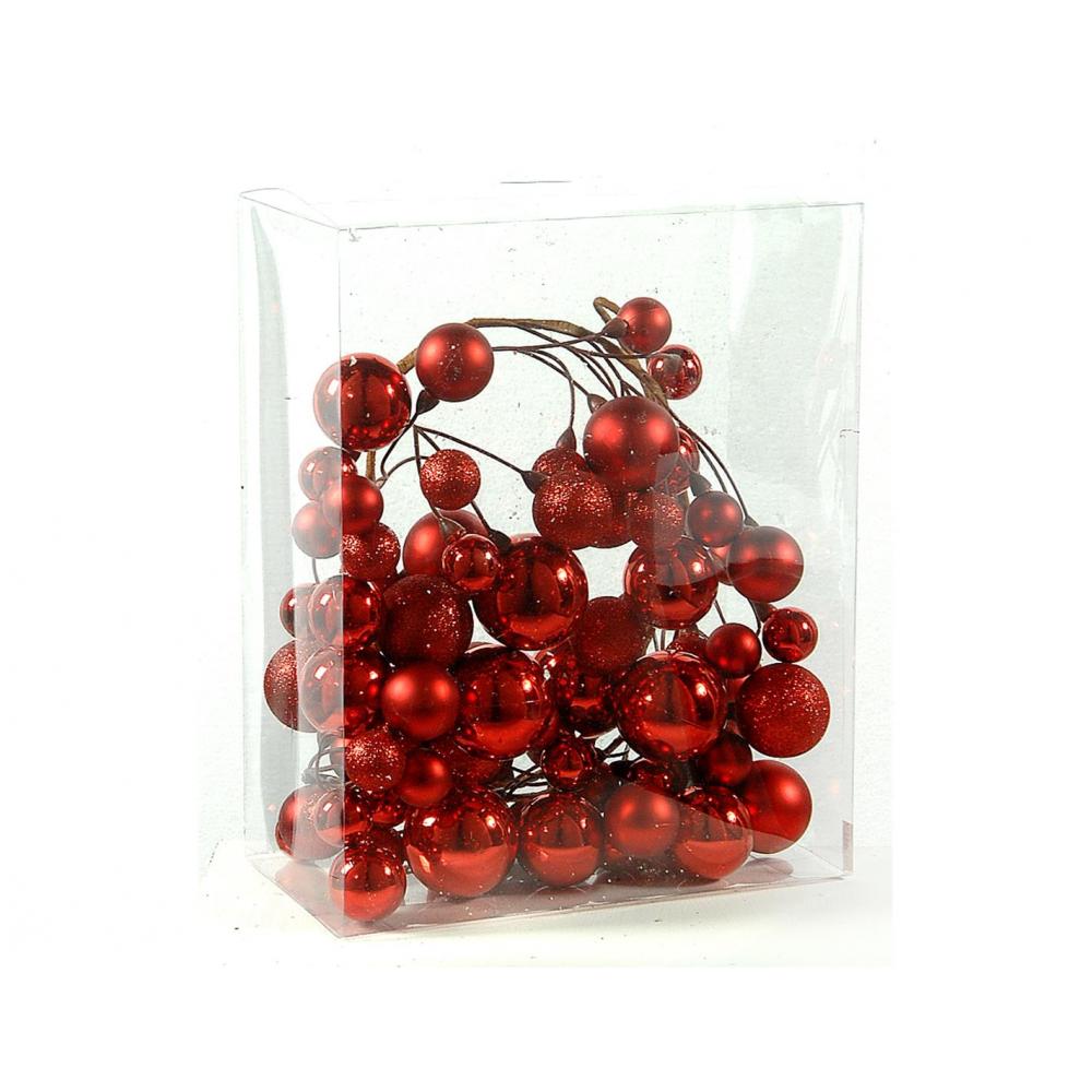 Γιρλάντα μπάλες κόκκινες 1,25Μ Plastona 00.11.9755457