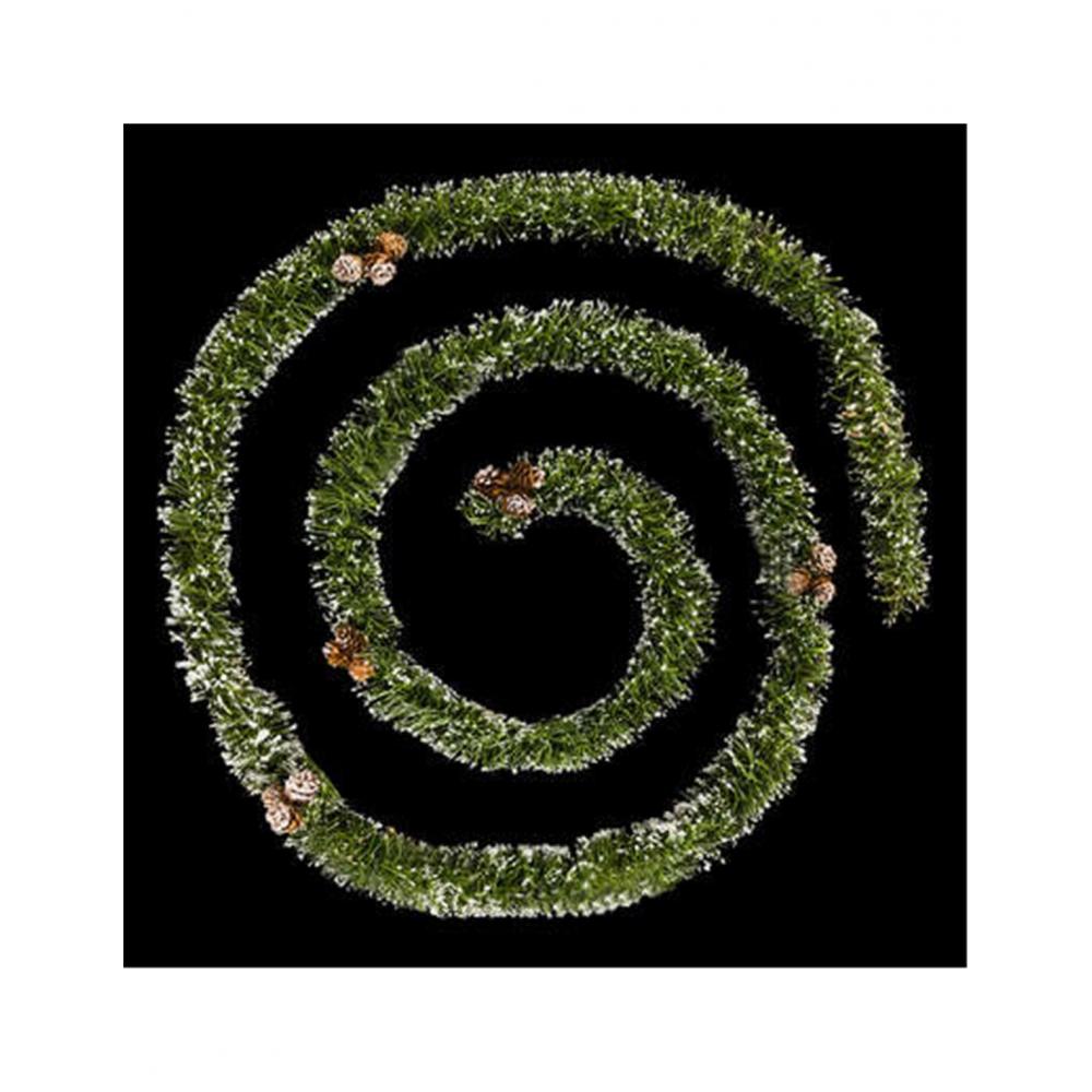 Γιρλάντα Tinsel πράσινη με κουκουνάρια Φ7,5Η270cm Plastona 07.147715