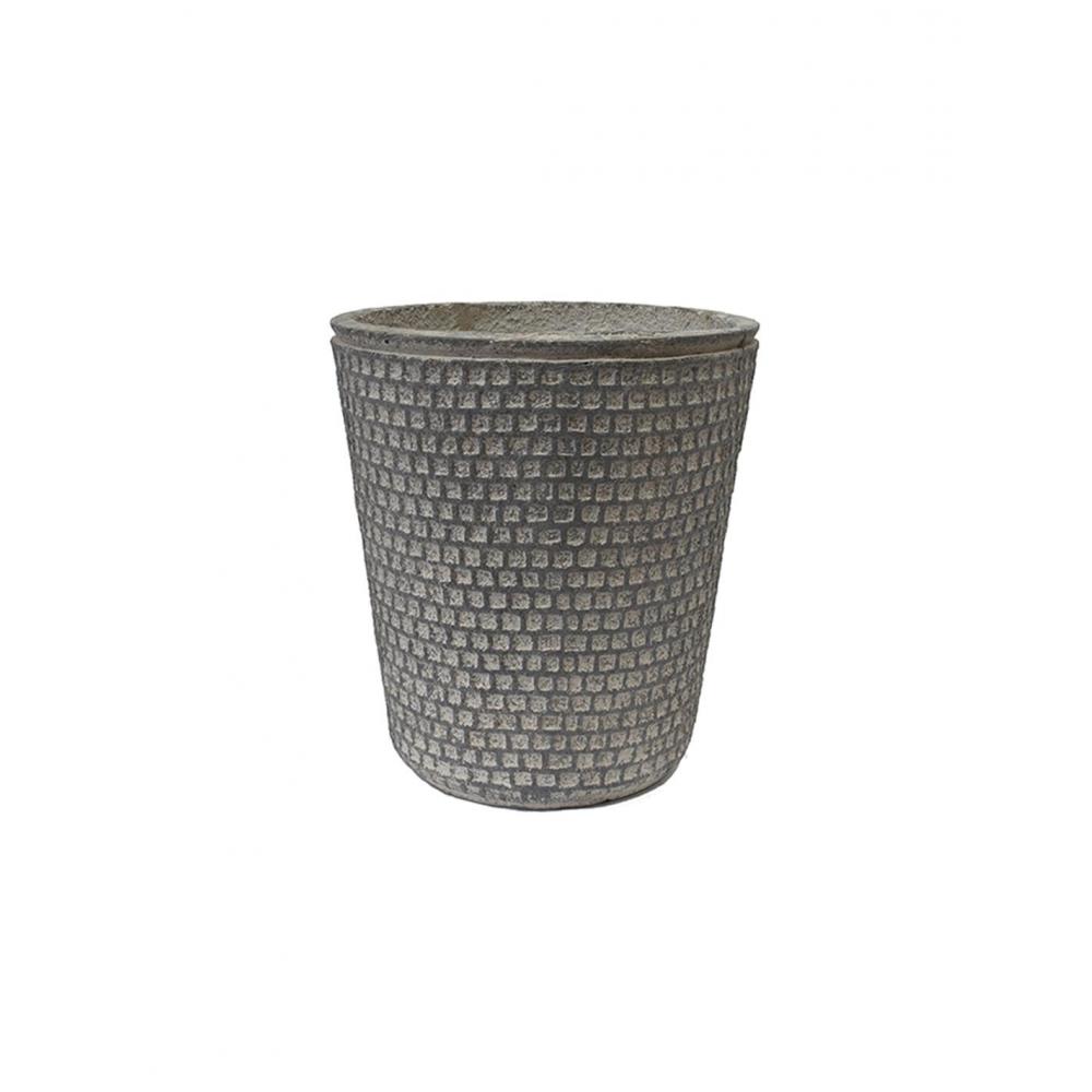 Γλάστρα cement conical cube αν.γκρι Φ45Χ50 Plastona 00.03.35527