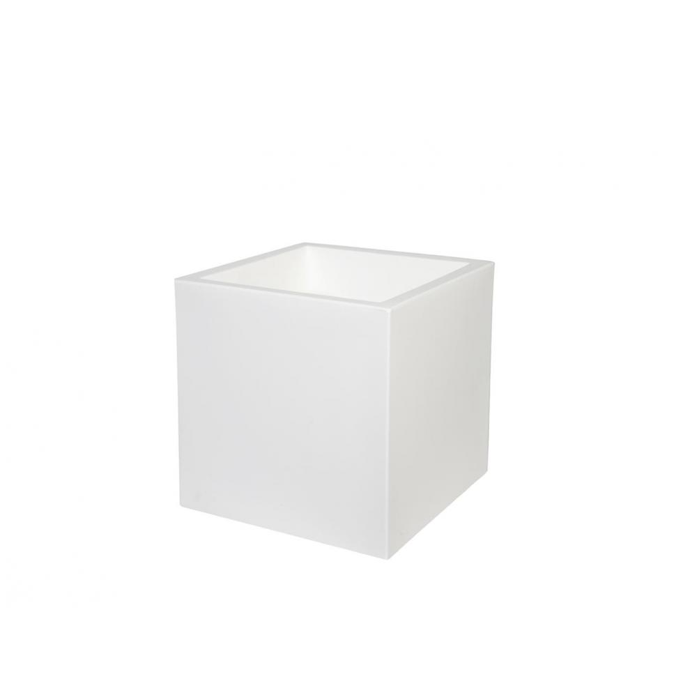Γλάστρα CUBE λευκή 30Χ30Χ30 Plastona 030.CUBE 30 SWWH
