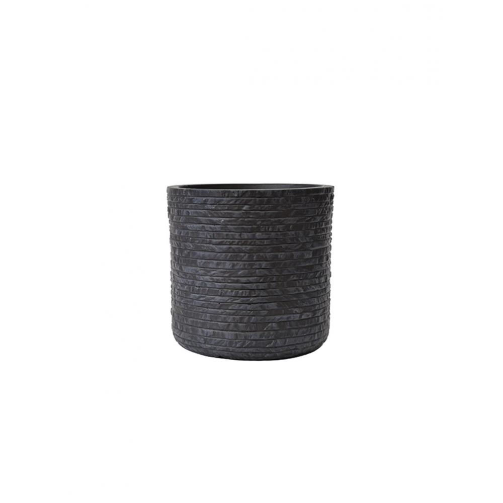 Γλάστρα fibreclay brick μαύρο χρ. Φ25Χ24 Plastona 00.03.34505