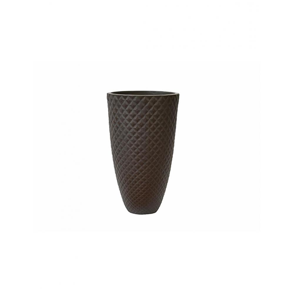 Γλάστρα fibreclay diamond καφέ χρ. Φ30Χ50 Plastona 00.03.34518