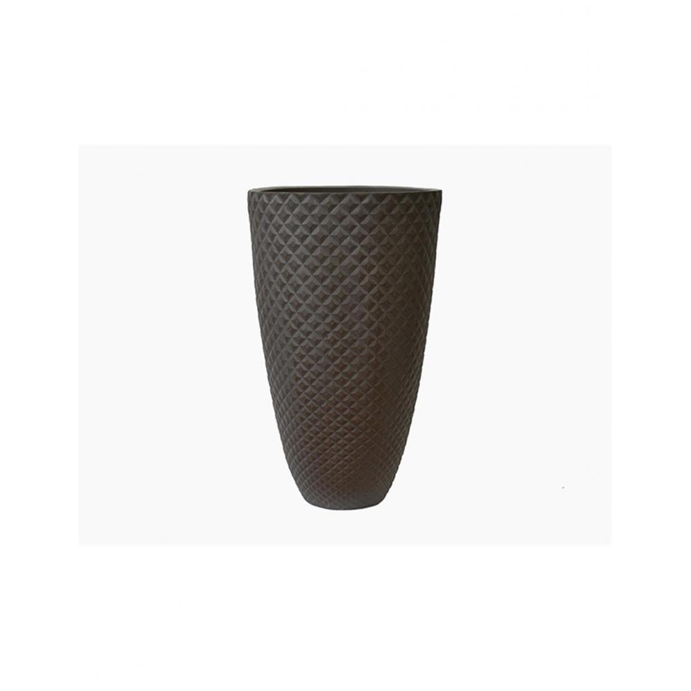 Γλάστρα fibreclay diamond καφέ χρ. Φ40Χ66 Plastona 00.03.34519